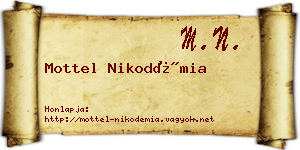 Mottel Nikodémia névjegykártya